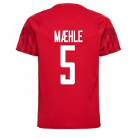 Danmark Joakim Maehle #5 Fotballklær Hjemmedrakt VM 2022 Kortermet